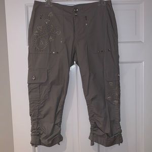 INC Capri Cargo Pant w/Rhinestones + Cargo Pockets